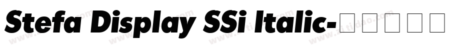 Stefa Display SSi Italic字体转换